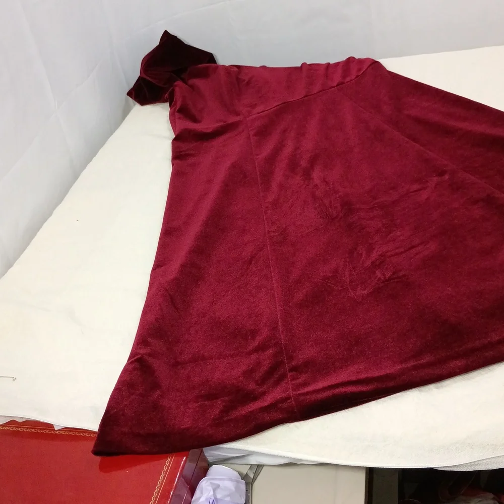 Lands' End, Women's Long Sleeve Dress - Deep Red - Picture 6 of 7